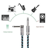 3M Guitar Amp Cable 6.35mm Mono Jack to Jack Lead for Electric Instruments - 3M Black Cable