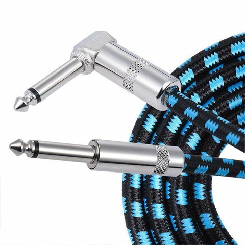 3M Guitar Amp Cable 6.35mm Mono Jack to Jack Lead for Electric Instruments - 3M Black Cable