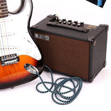 3M Guitar Amp Cable 6.35mm Mono Jack to Jack Lead for Electric Instruments - 3M Black Cable