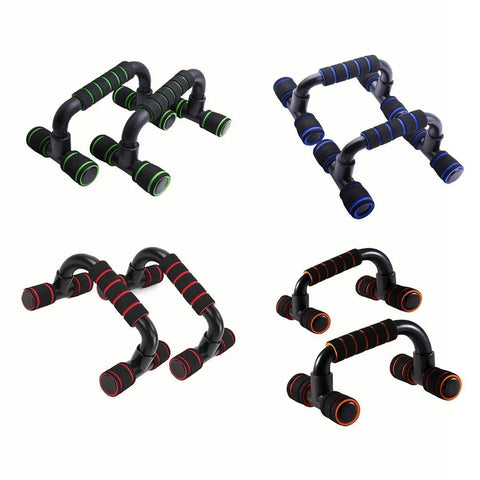 H Shaped Push Up Bars Home Fitness Equipment for Chest Arm Shoulder Training - Green
