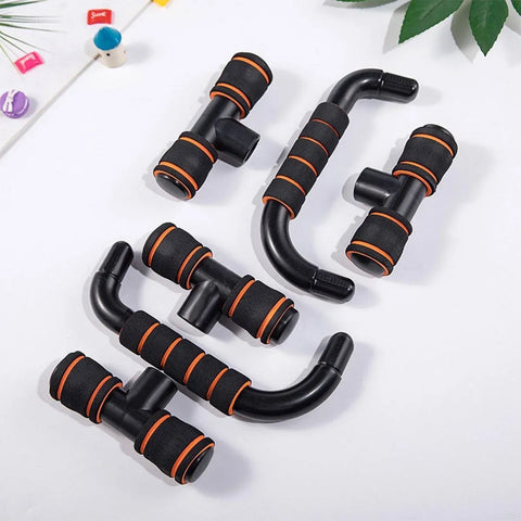 H Shaped Push Up Bars Home Fitness Equipment for Chest Arm Shoulder Training - Green