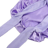 Sleeping Bonnet Hair Wrap Silk Satin Cap Women Elastic Night Hat Soft Headwear - Blue