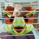 Hanging Hammock Nest Bed for Hamster Guinea Pig Ferret Rat Mice Cage Warmer Toy - Pink