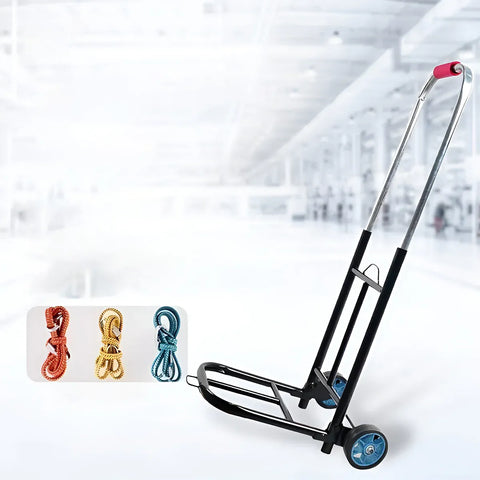 Folding Hand Trolley Heavy Duty Solid Wheel or Stair Climber Tri Wheel for Moving - Flat Ground