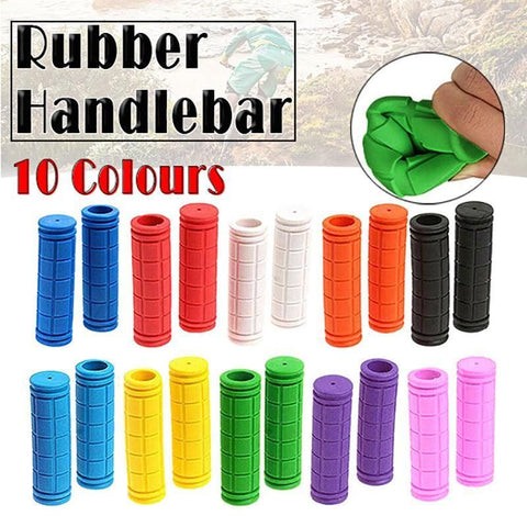 Rubber Grips For Bmx Mtb Cycle Road Mountain Bike Scooter Bicycle Handle Bar - Black