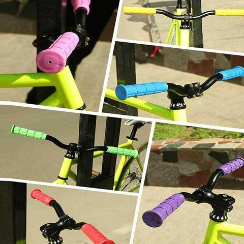 Rubber Grips For Bmx Mtb Cycle Road Mountain Bike Scooter Bicycle Handle Bar - Black
