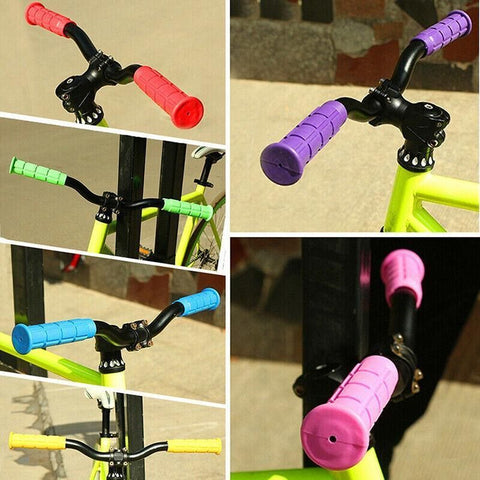 Rubber Grips For Bmx Mtb Cycle Road Mountain Bike Scooter Bicycle Handle Bar - Black