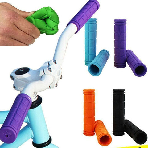Rubber Grips For Bmx Mtb Cycle Road Mountain Bike Scooter Bicycle Handle Bar - Black
