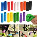 Rubber Grips For Bmx Mtb Cycle Road Mountain Bike Scooter Bicycle Handle Bar - Orange