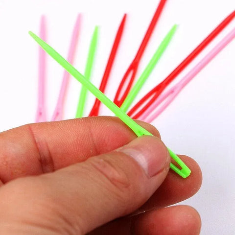 Mix Colour 20PCS Plastic Darning Threading Weaving Sewing Needles