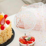 Acrylic Home Happy Birthday Decor Baking Cake Topper Card Party Decor Supply - Silver S24