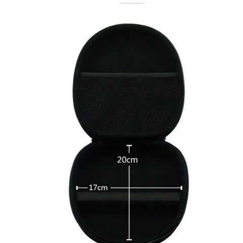 Earphone Case Headset Hard Carrying Box Headphone Storage Bag Black Universal