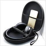 Earphone Case Headset Hard Carrying Box Headphone Storage Bag Black Universal