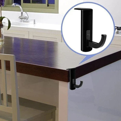 Universal Headphone Hook Desk Edge Mount Adhesive Headset Holder - White