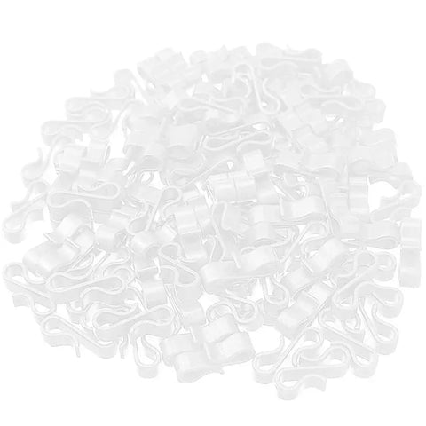 50PCS Led Fairy Lights Gutter Hooks Heavy Duty Clips Party Led Fairy Light - White