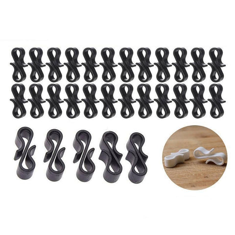 50PCS Led Fairy Lights Gutter Hooks Heavy Duty Clips Party Led Fairy Light - White