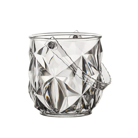 Acrylic Ice Bucket Transparent Champagne Cooler Home Bar Wine Chiller Bucket - Diamond