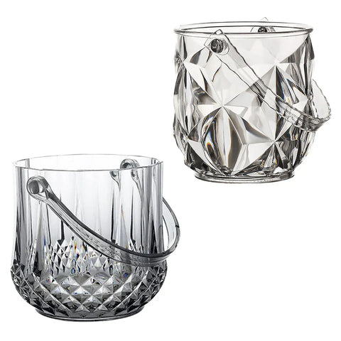 Acrylic Ice Bucket Transparent Champagne Cooler Home Bar Wine Chiller Bucket - Diamond