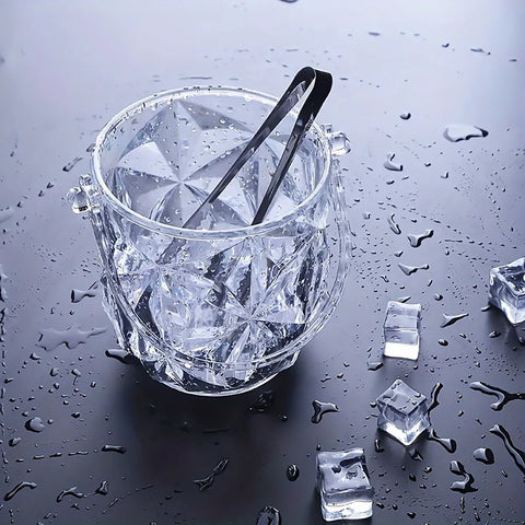 Acrylic Ice Bucket Transparent Champagne Cooler Home Bar Wine Chiller Bucket - Diamond