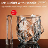Acrylic Ice Bucket Transparent Champagne Cooler Home Bar Wine Chiller Bucket - Diamond