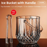 Acrylic Ice Bucket Transparent Champagne Cooler Home Bar Wine Chiller Bucket - Diamond