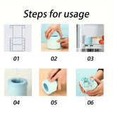 Silicone Ice Cube Tray Mould Ice Box Compartment Bucket for Easy Ice Making - Gray