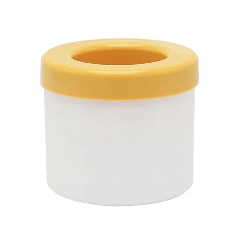 Silicone Ice Cube Tray Mould Ice Box Compartment Bucket for Easy Ice Making - Yellow