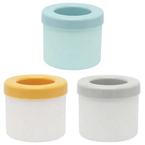 Silicone Ice Cube Tray Mould Ice Box Compartment Bucket for Easy Ice Making - Yellow
