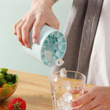 Silicone Ice Cube Tray Mould Ice Box Compartment Bucket for Easy Ice Making - Yellow