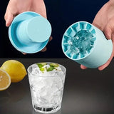 Silicone Ice Cube Tray Mould Ice Box Compartment Bucket for Easy Ice Making - Yellow