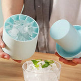Silicone Ice Cube Tray Mould Ice Box Compartment Bucket for Easy Ice Making - Yellow