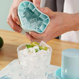 Silicone Ice Cube Tray Mould Ice Box Compartment Bucket for Easy Ice Making - Yellow