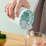 Silicone Ice Cube Tray Mould Ice Box Compartment Bucket for Easy Ice Making - Yellow