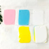 3Pcs Dough Cutter Icing Scraper Kitchen Tool Pastry Bowl Divider Bench Fondant - Yellow