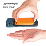 Leather Card Holder Wallet Pocket for iPhone 14 13 Pro Max with Snap-On Attachment - Red