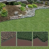 L Shaped Garden Edging Border Landscape Grass Lawn Stone Edge Fence Strip - Green