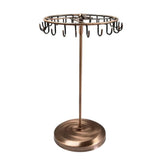 Iron Jewellery Rack Rotating Necklace Display Stand Jewellery Organiser Storage - Bronze