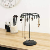 Iron Jewellery Rack Rotating Necklace Display Stand Jewellery Organiser Storage - Bronze