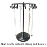 Iron Jewellery Rack Rotating Necklace Display Stand Jewellery Organiser Storage - Bronze