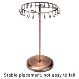 Iron Jewellery Rack Rotating Necklace Display Stand Jewellery Organiser Storage - Bronze