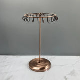 Iron Jewellery Rack Rotating Necklace Display Stand Jewellery Organiser Storage - Bronze