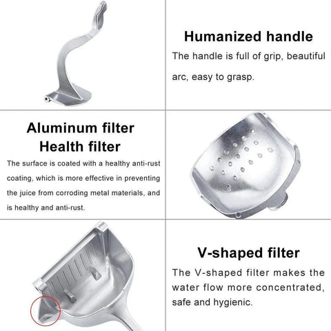 Aluminium Alloy Manual Juicer Fruit Squeezer for Lemon Orange Household Use