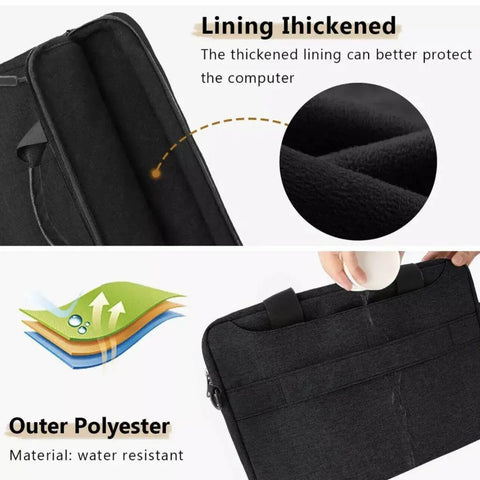 Laptop Sleeve Travel Bag Carry Case For Macbook Air Pro 15.6inch - Rose Red