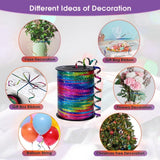 400m Glitter Laser Ribbon for Balloons Birthday Party Banners Pull String Tie