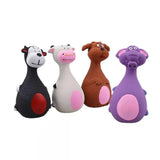 Latex Squeaky Dog Toys Puppy Pet Chew Toys Squeaker Soft and Interactive - Purple