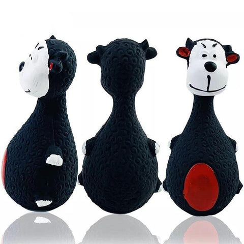 Latex Squeaky Dog Toys Puppy Pet Chew Toys Squeaker Soft and Interactive - White