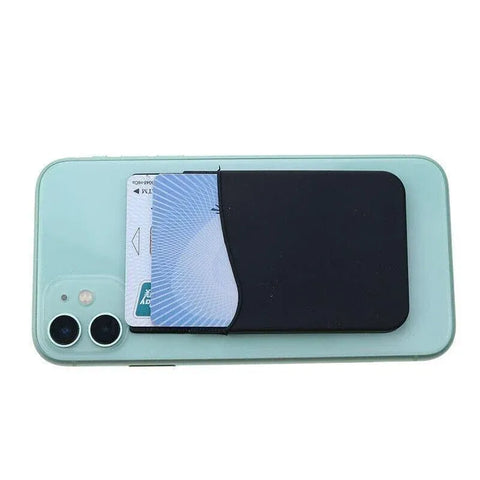 Silicone Phone Card Holder Double Layer Adhesive Wallet with 3M Backing - Green