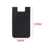 Silicone Phone Card Holder Double Layer Adhesive Wallet with 3M Backing - Purple