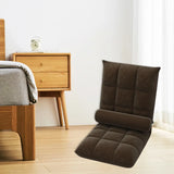 Floor Lounge Sofa Bed Chair with Lumbar Pillow Folding Adjustable Cushion - Cyan