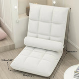 Floor Lounge Sofa Bed Chair with Lumbar Pillow Folding Adjustable Cushion - Cyan